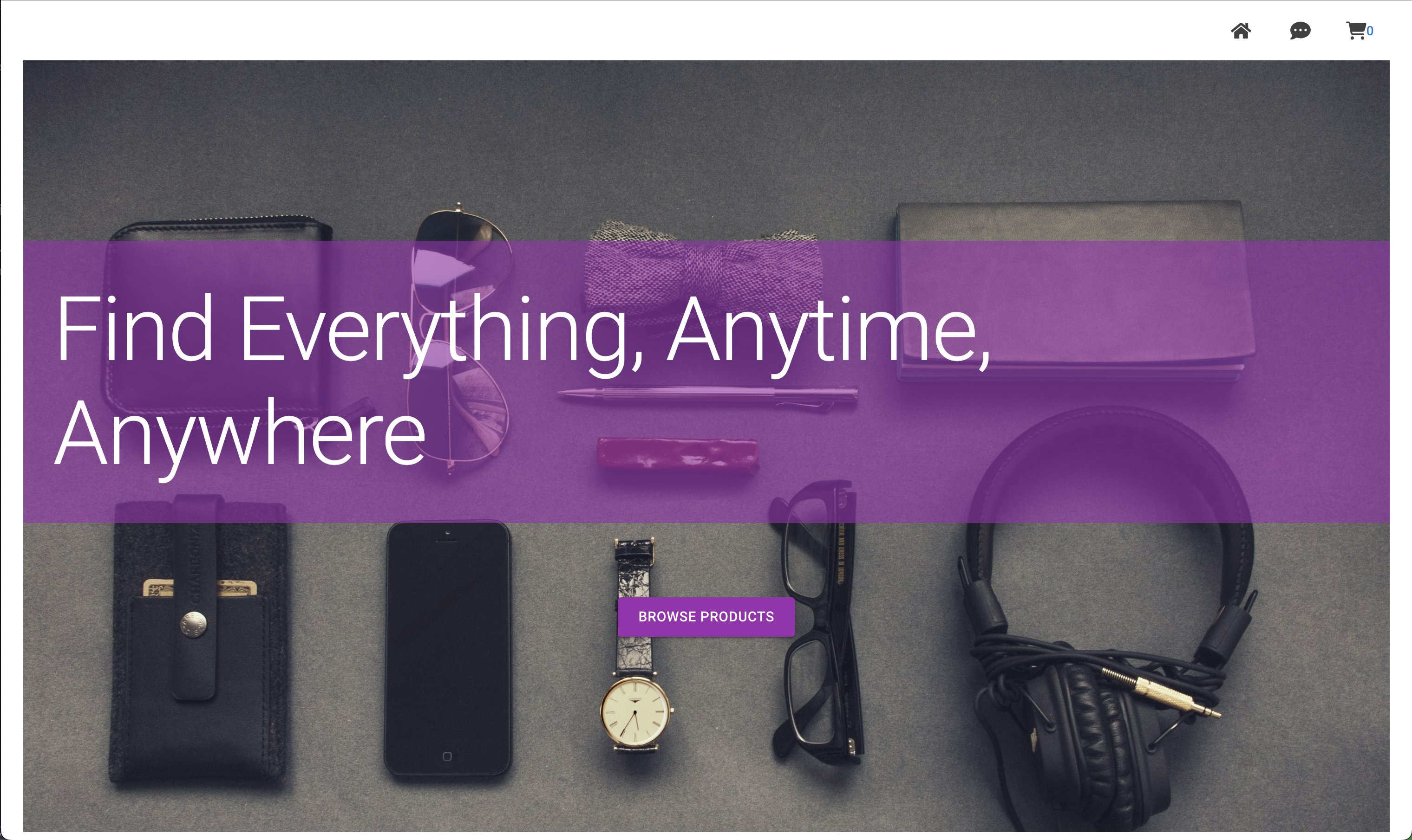 a screenshot of the home page to the Ecommerce website